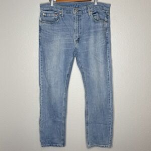 Levi's 513 Slim Straight Jeans Mens 36x30 Medium Wash Mid Rise‎ Denim